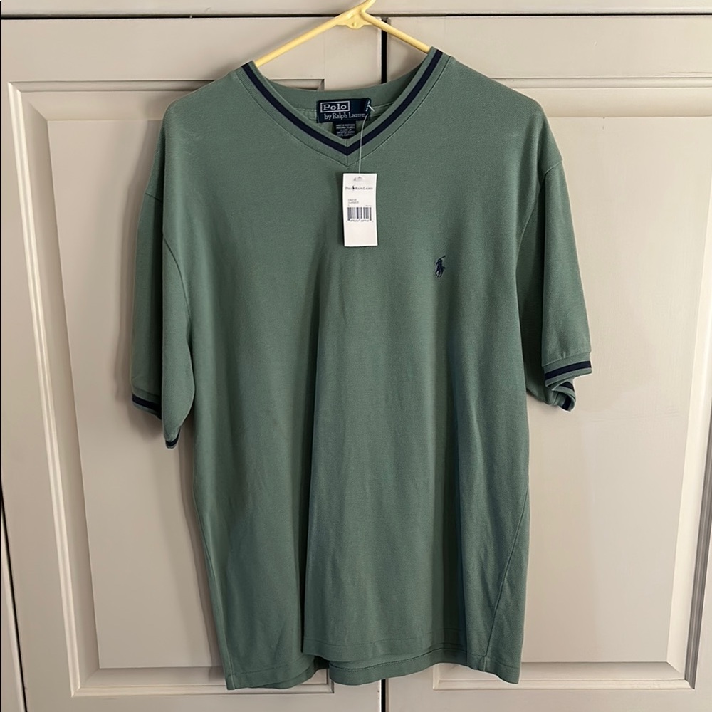 Ralph Lauren Green Short Sleeve Tee V-Neck